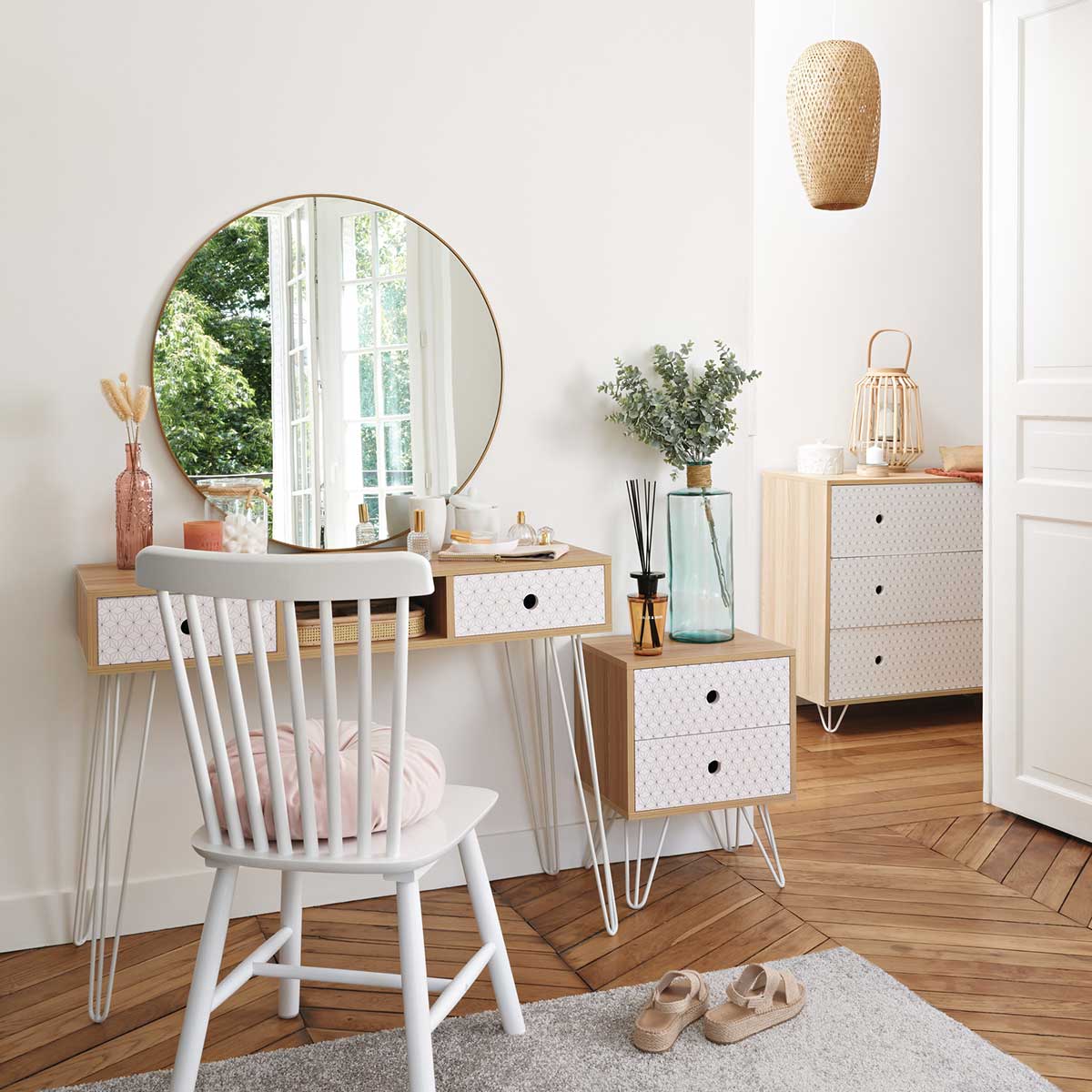 Espelho de parede ALICE redondo dourado 76cm,  Espelho de parede ALICE redondo dourado 76cm