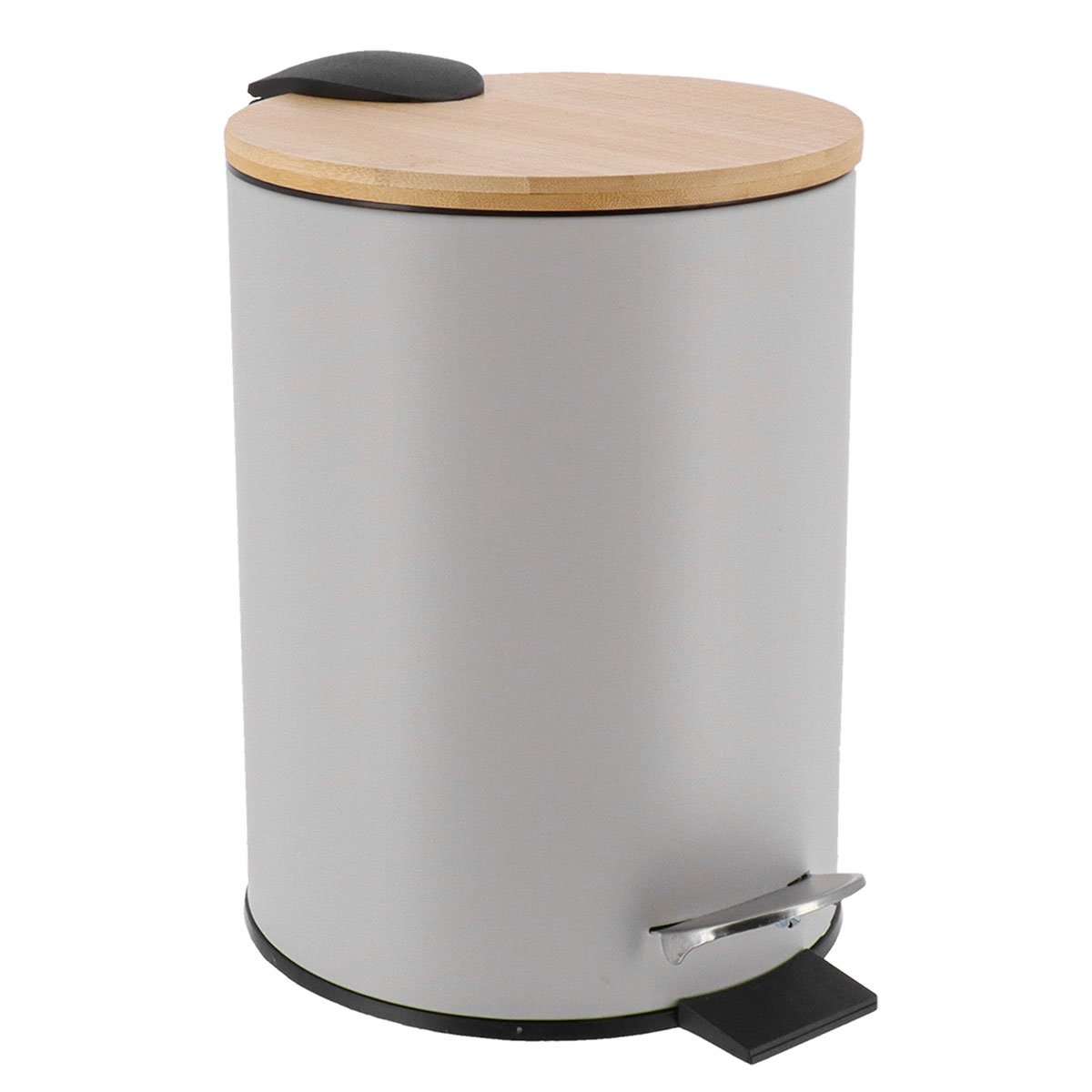 Balde wc soft close cinza claro