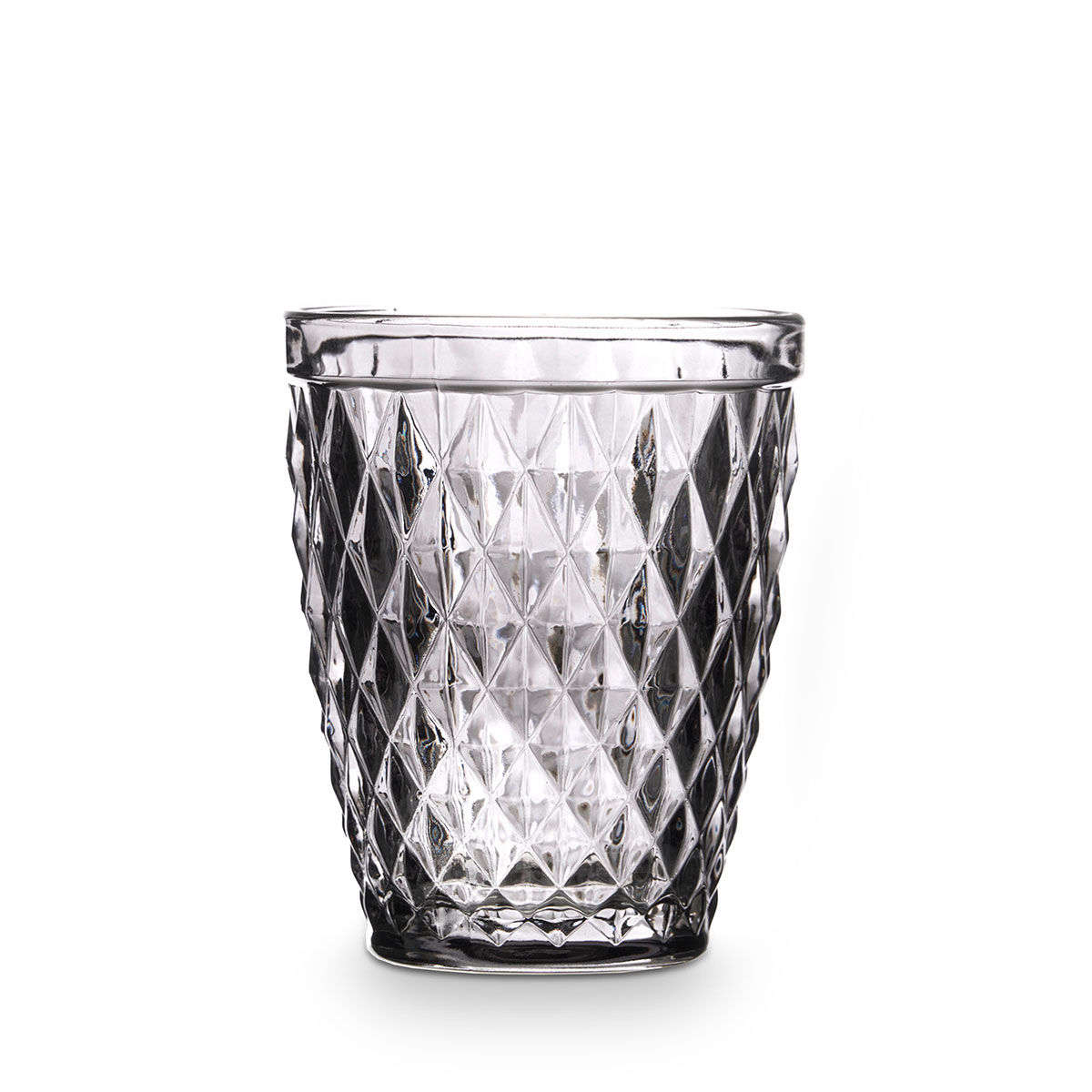 Copo De &Aacute;gua Diamante Cinza 25cl