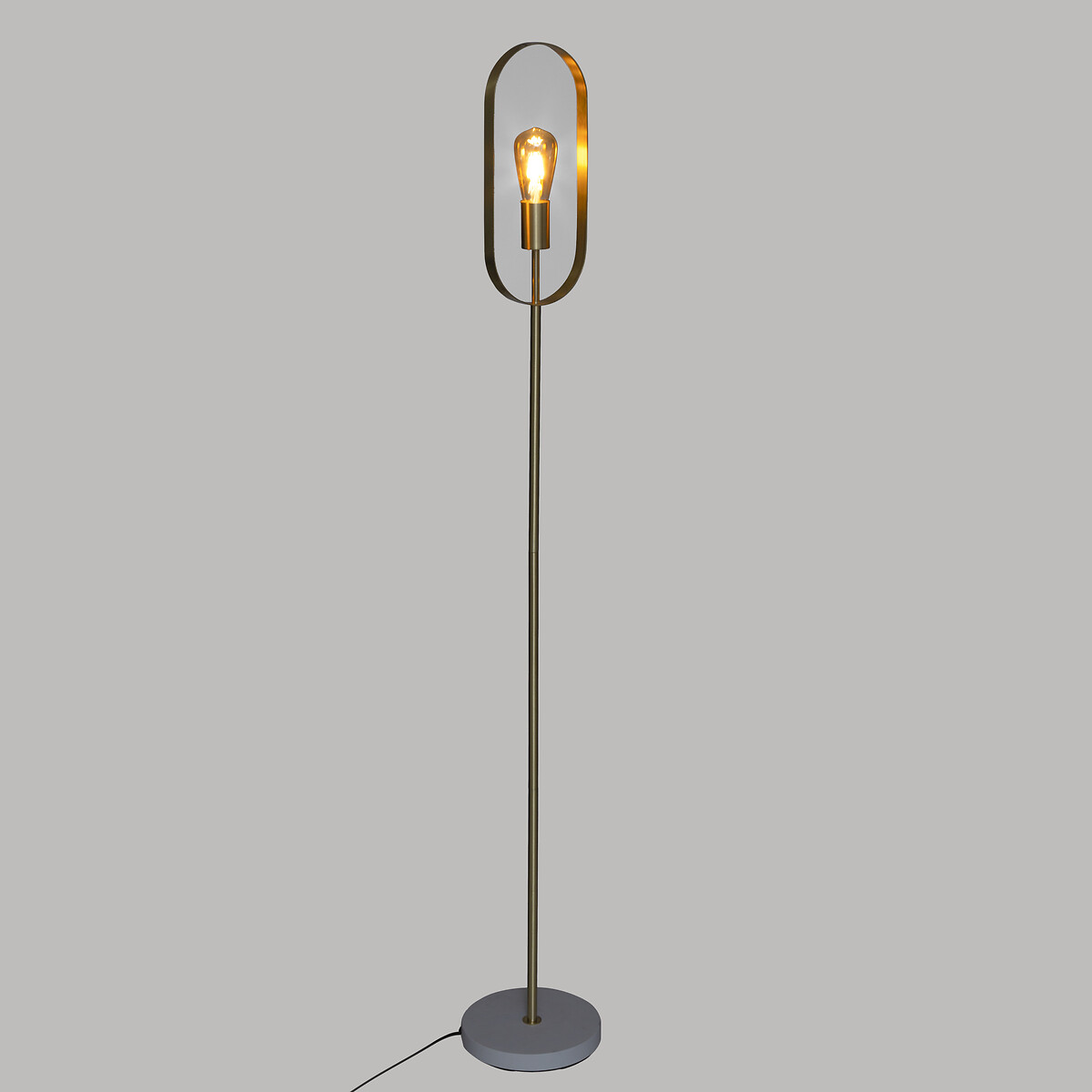 Candeeiro de pé EDI dourado 155cm,  Candeeiro de pé EDI dourado 155cm