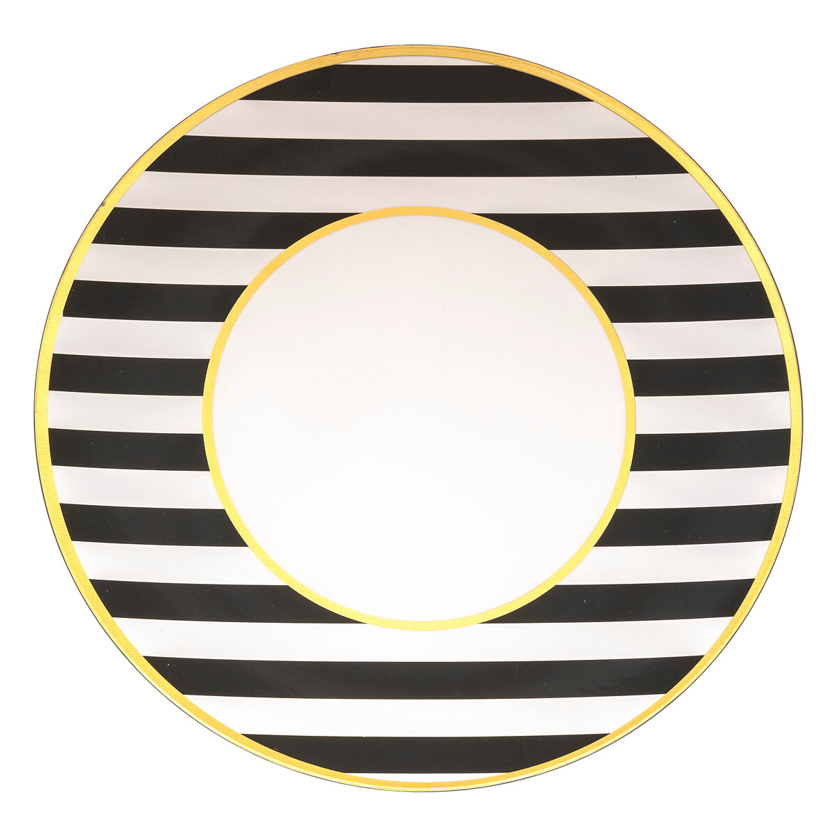 Prato marcador preto e branco 33cm