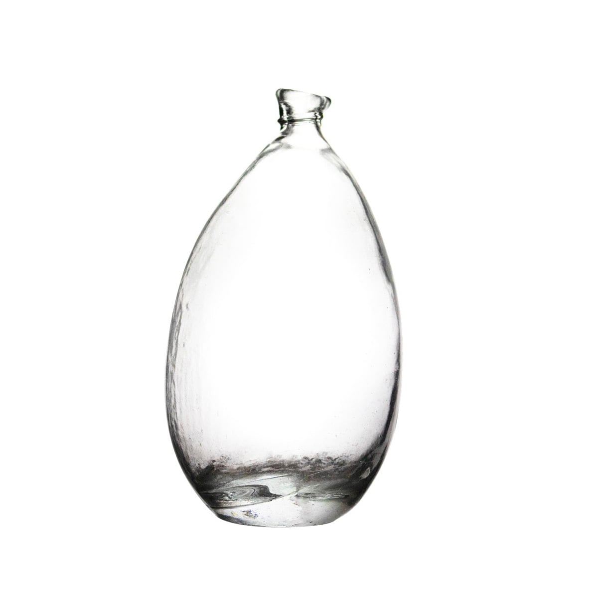 Jarra transparente disforme em vidro reciclado 30cm