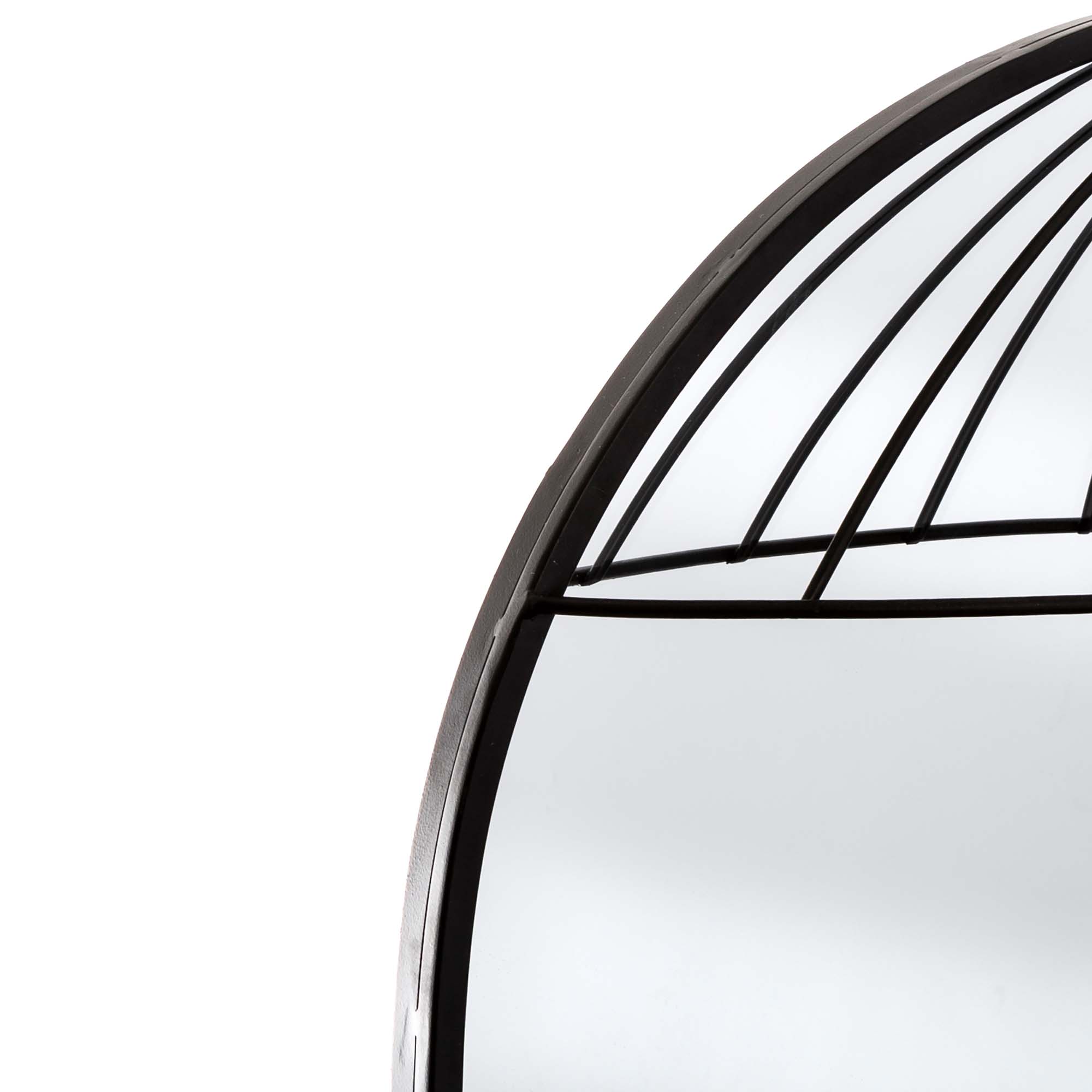 Espelho de metal com prateleira