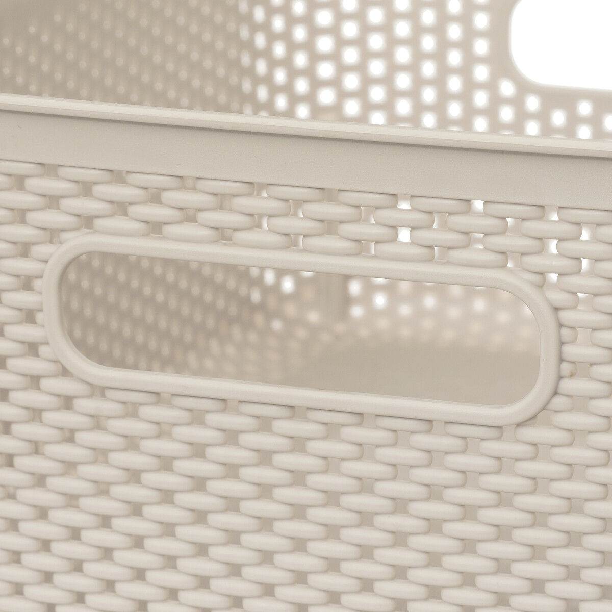 Cesto de arrumação crochet bege 4l