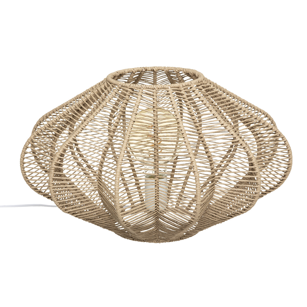 Candeeiro de mesa TERY bege em metal e papel