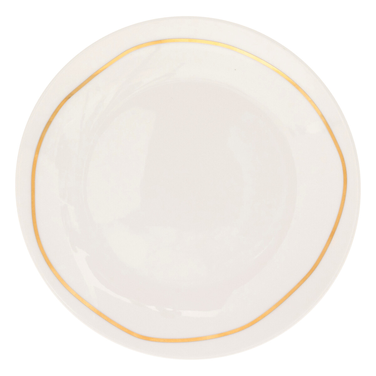 Prato de sobremesa SELENA branco em porcelana 18cm