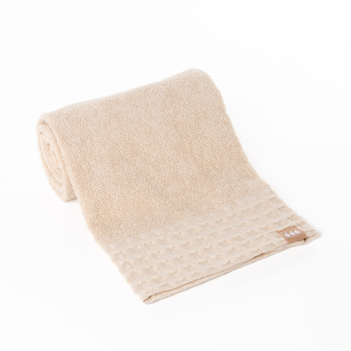 Toalha len&ccedil;ol de banho bege 70x130cm