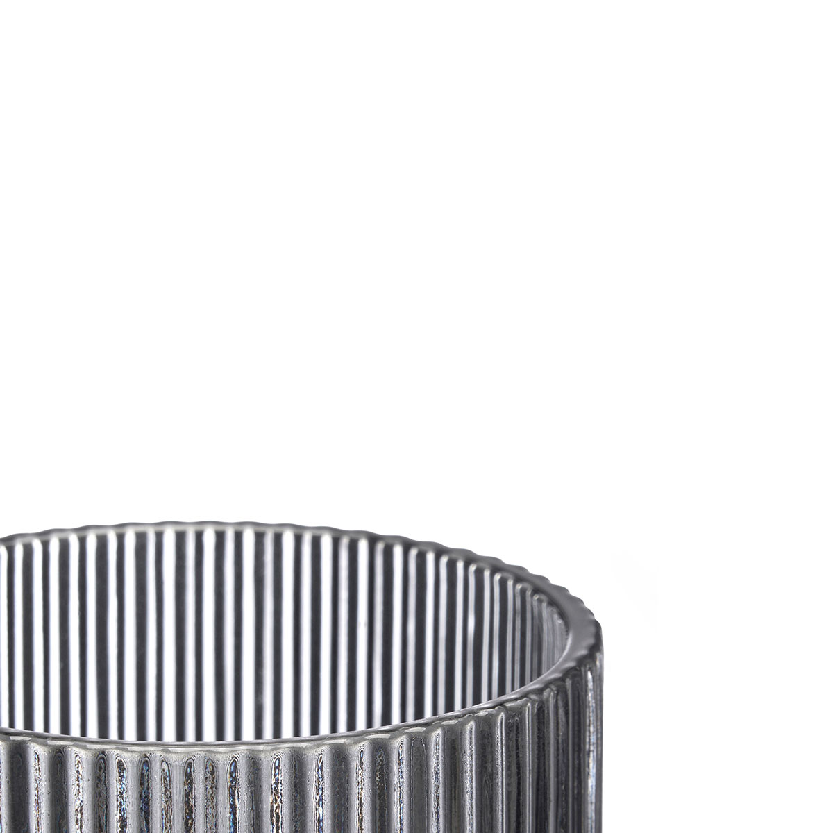 Copo de &aacute;gua RISCAS cinza em vidro 27cl