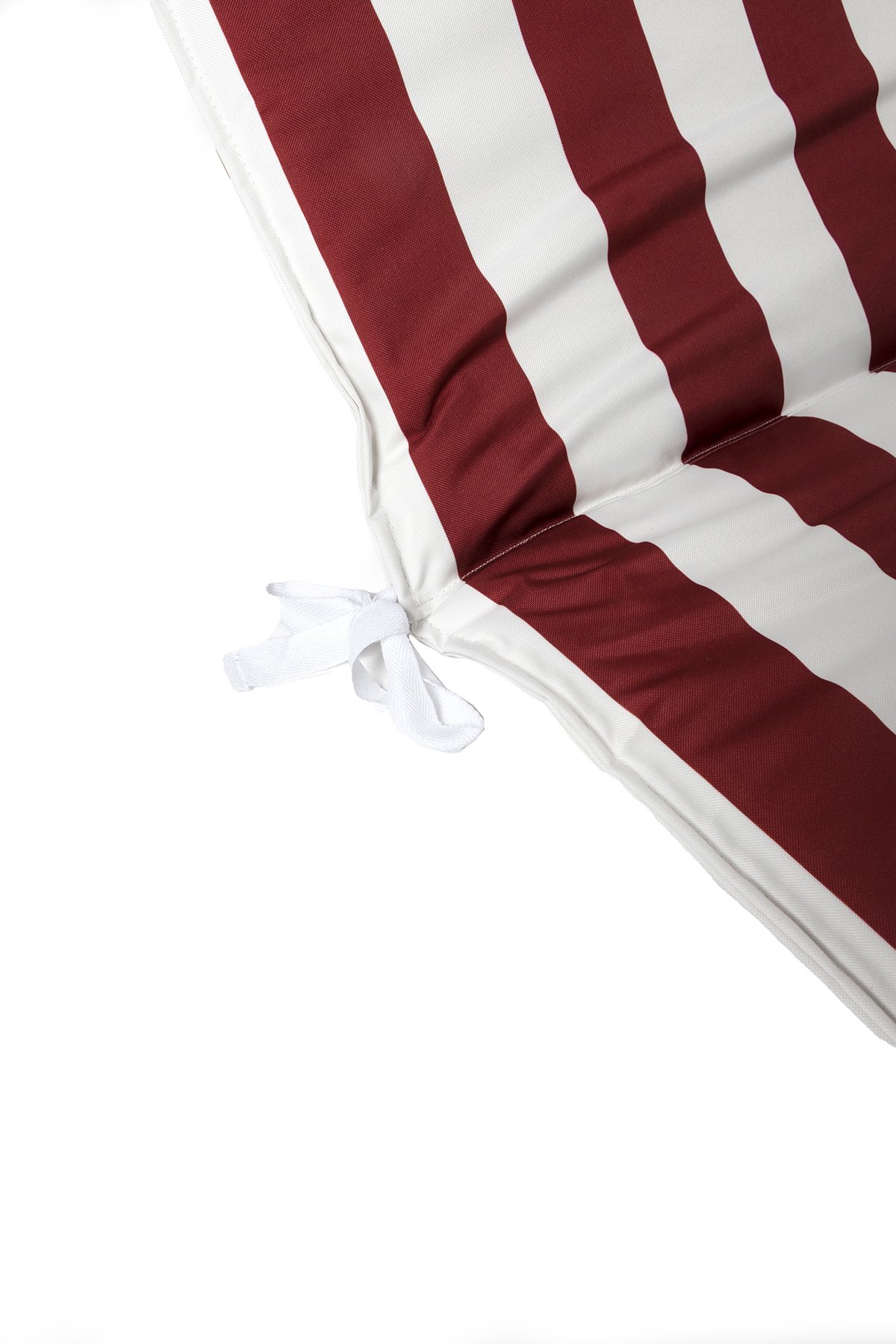 Coxim para espregui&ccedil;adeira riscas branco e bordeaux