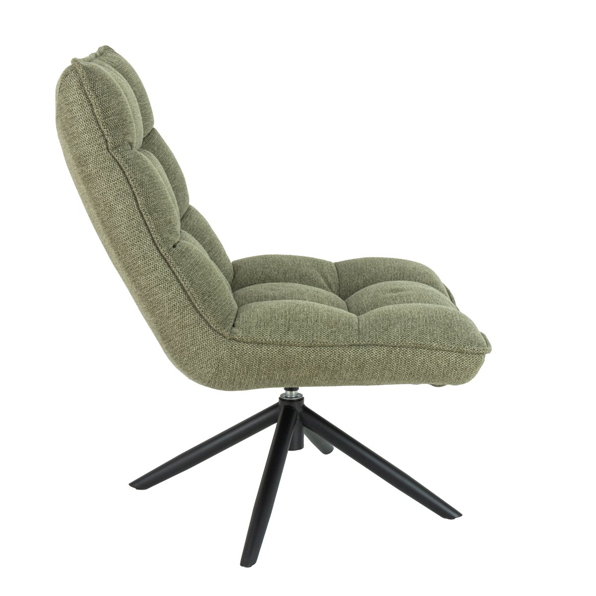 Poltrona MEL rotativa em tecido verde