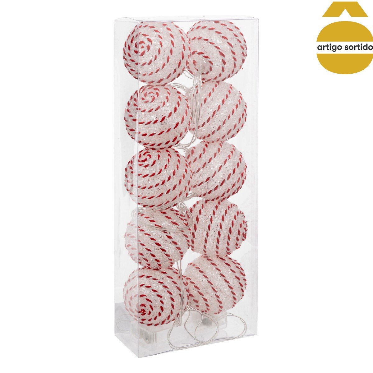 Grinalda bolas com led 165cm