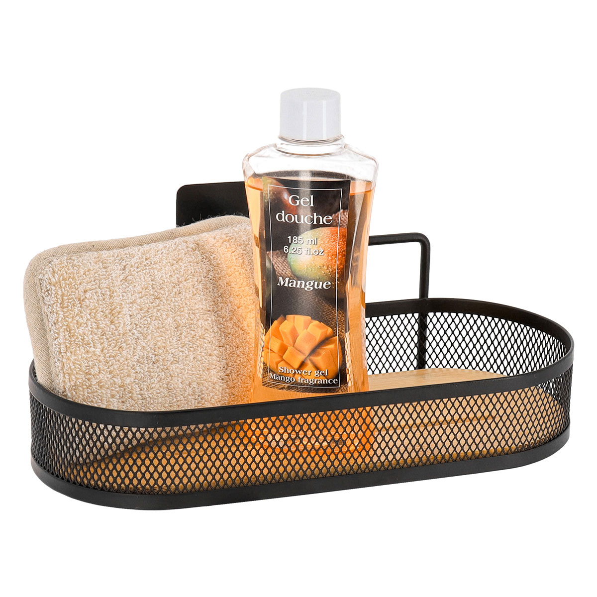 Suporte wc oval preto 11x25x11,5cm