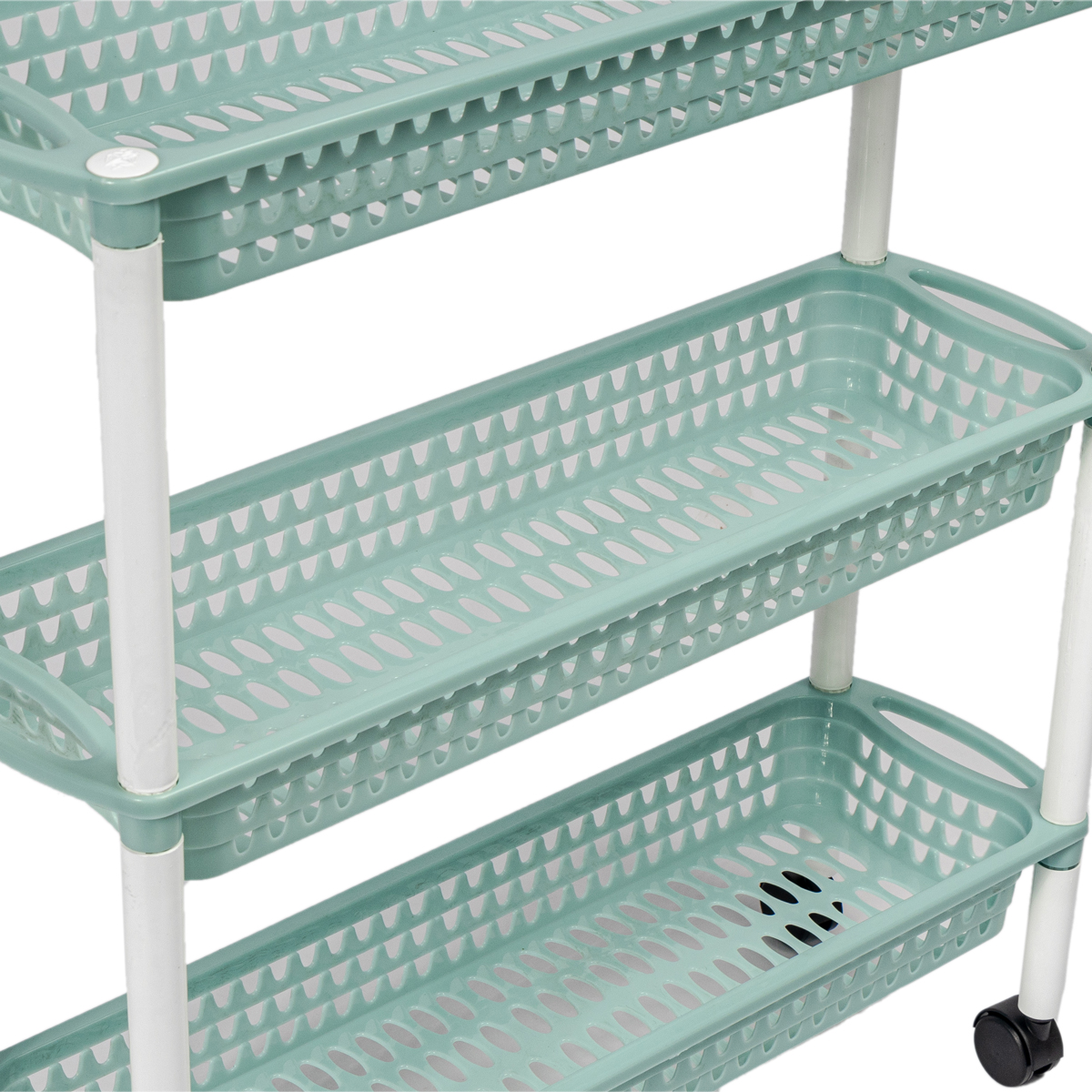 Carro de cozinha ALTHEA azul com 3 cestos