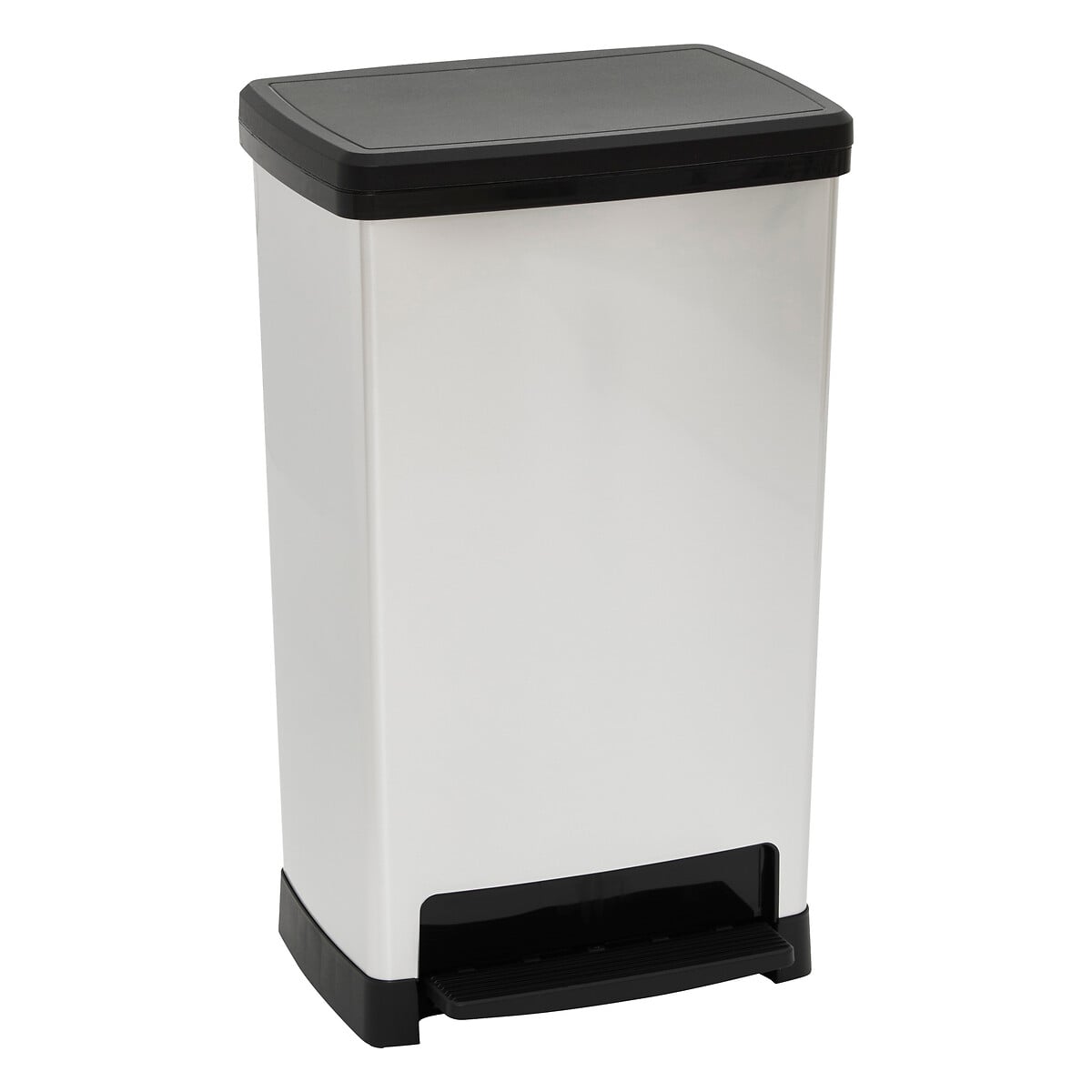 Balde Do Lixo Prateado SoftClose 50L