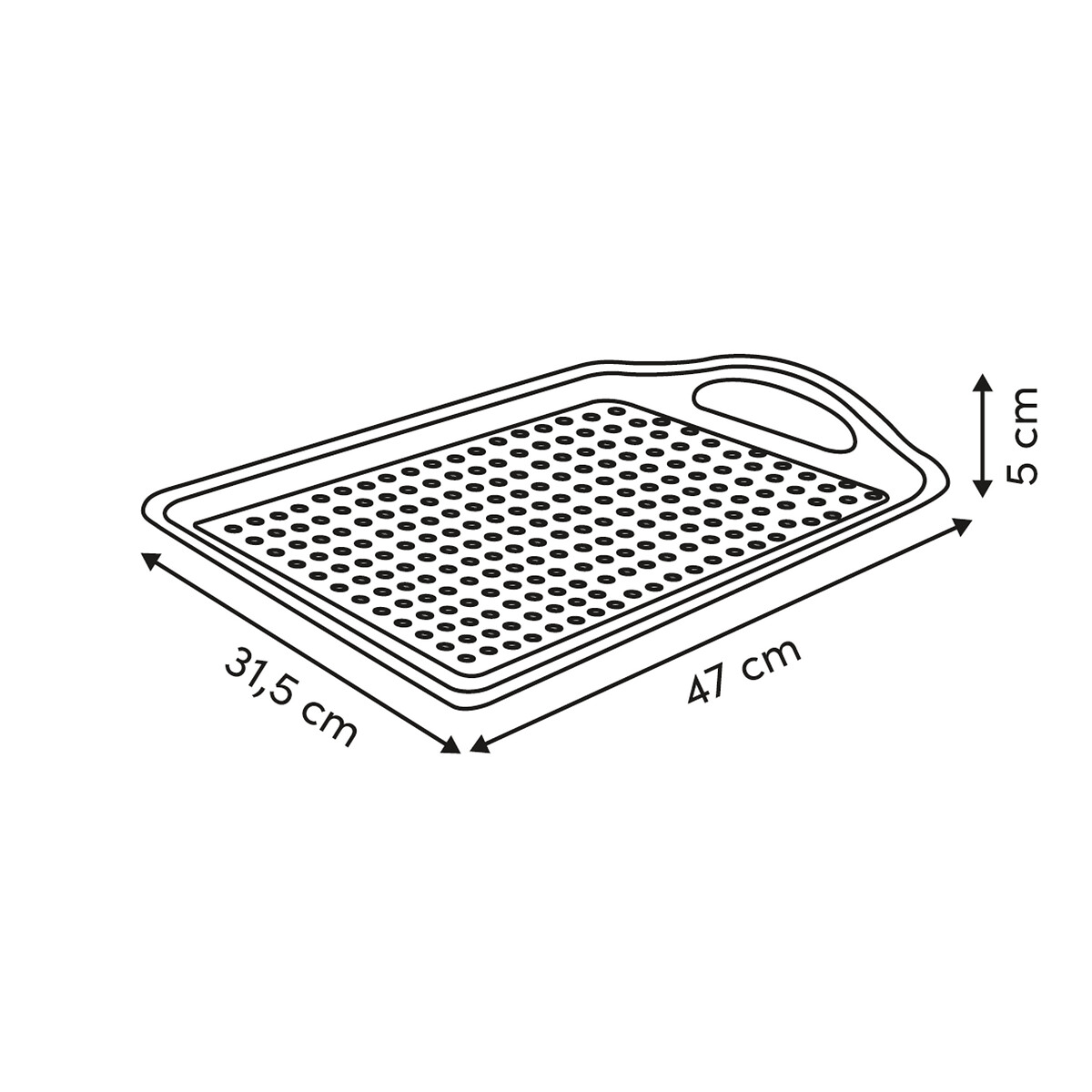 Tabuleiro antiderrapante POLY rosa