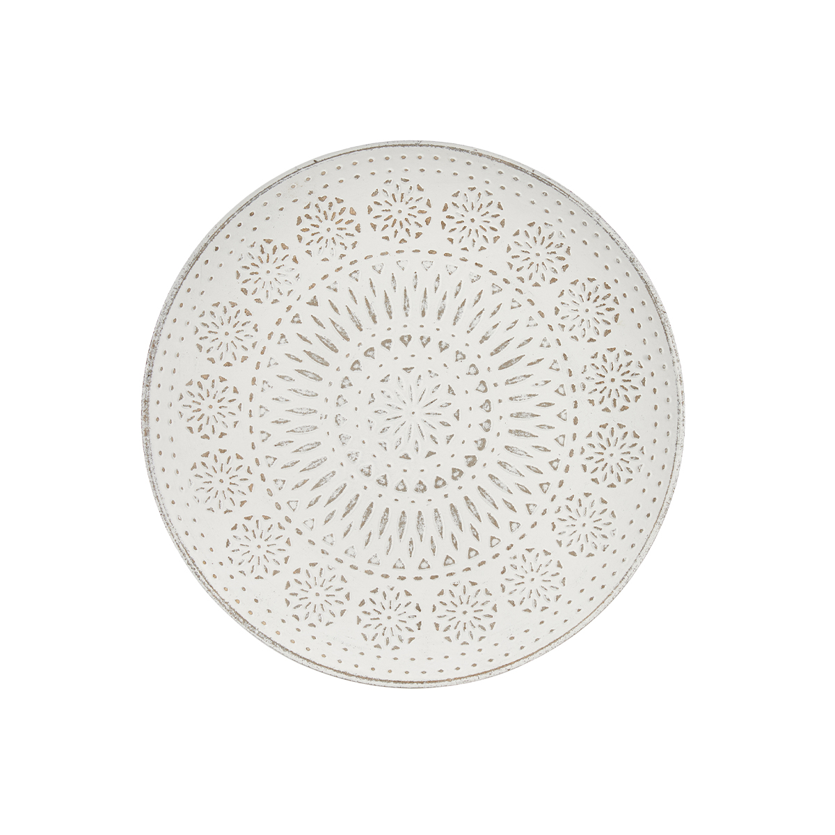 Mesa de apoio em madeira com tampo decora&ccedil;&atilde;o mandala