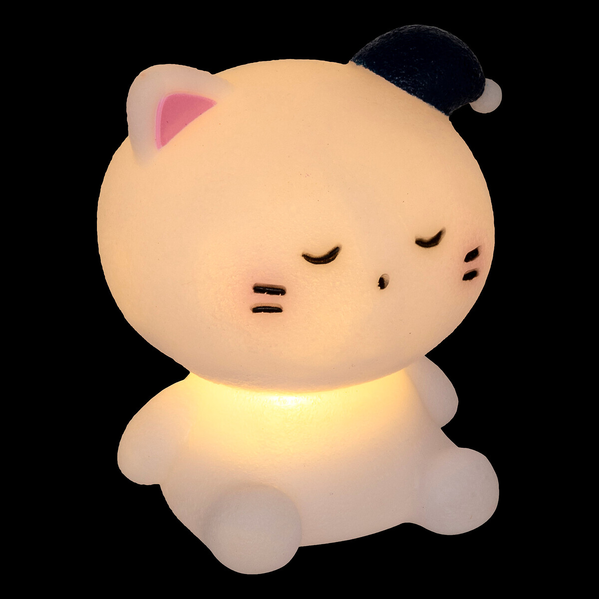 Luz de presen&ccedil;a gato branco 10,7cm