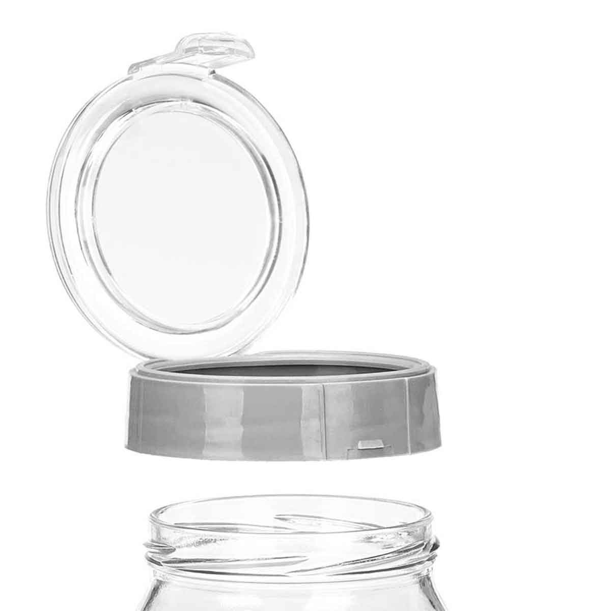 Conjunto de 3 frascos em vidro