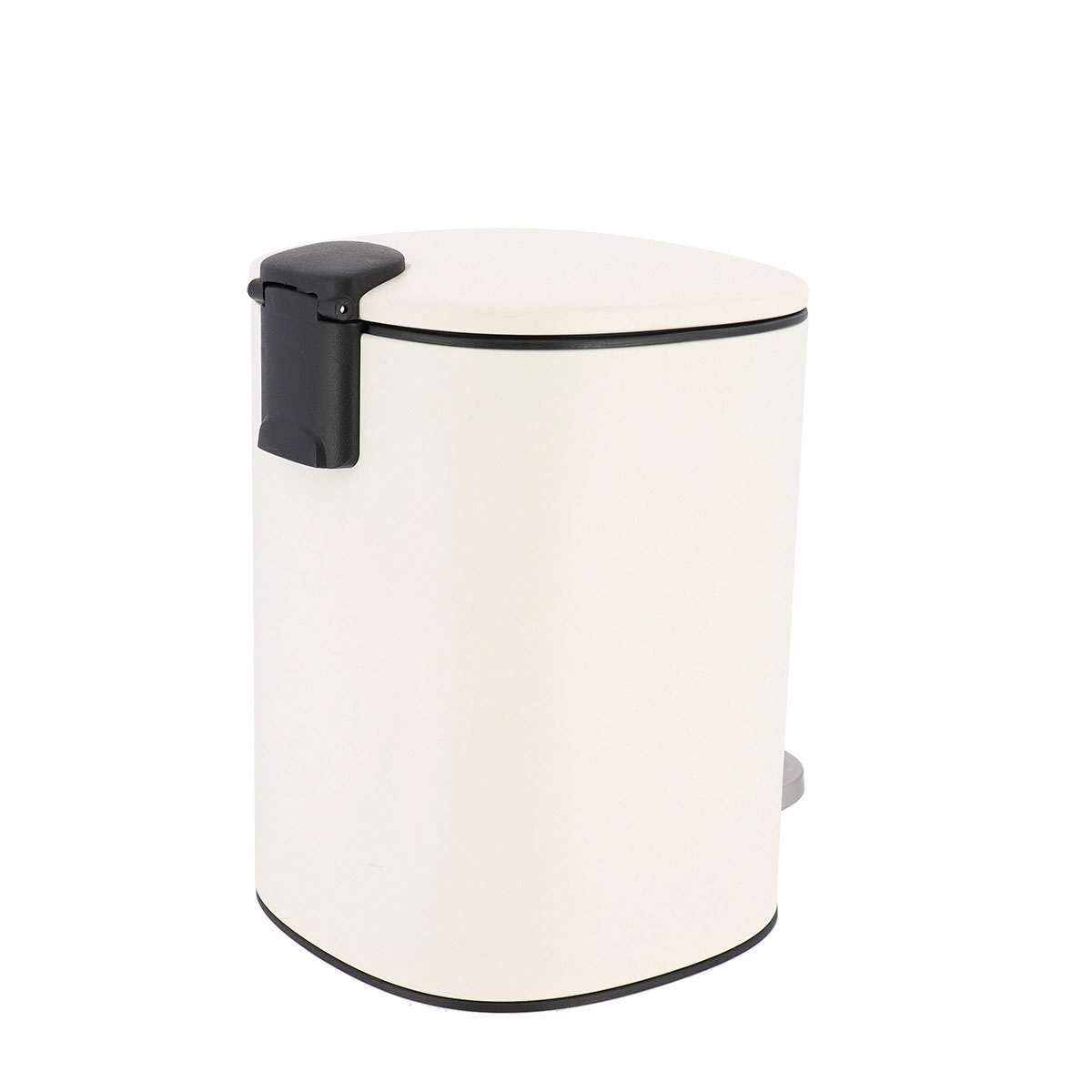 Balde wc com pedal e soft close branco 5l