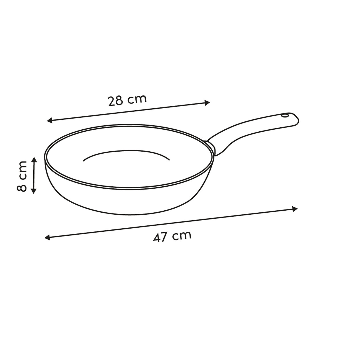 Wok TOSCANE rosa 28cm