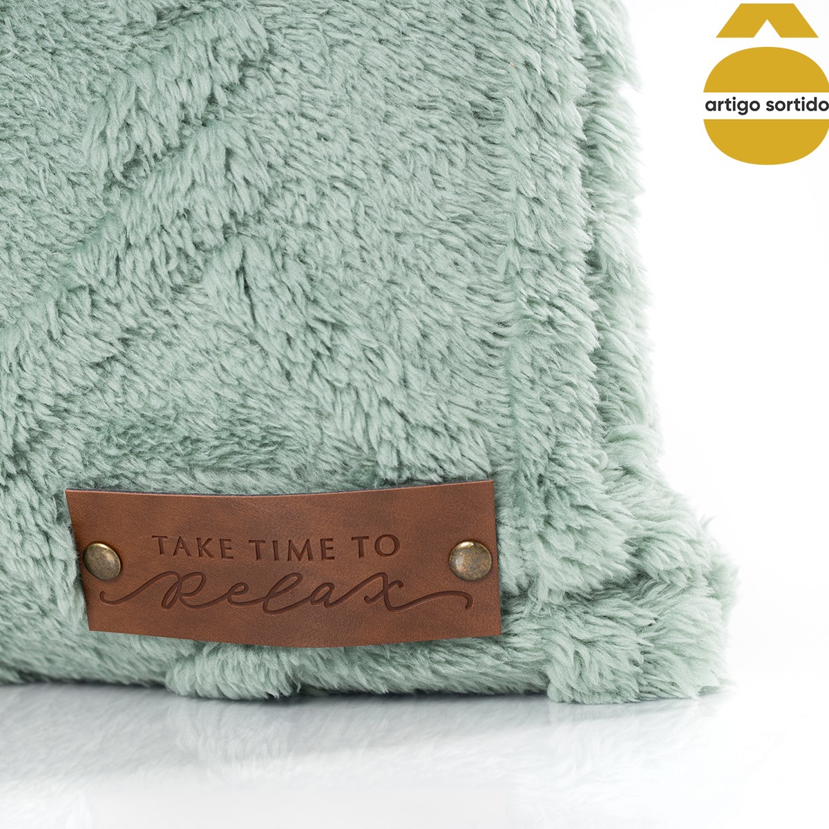 Almofada lagoon LITTLE COTTAGE com patch 40x40cm