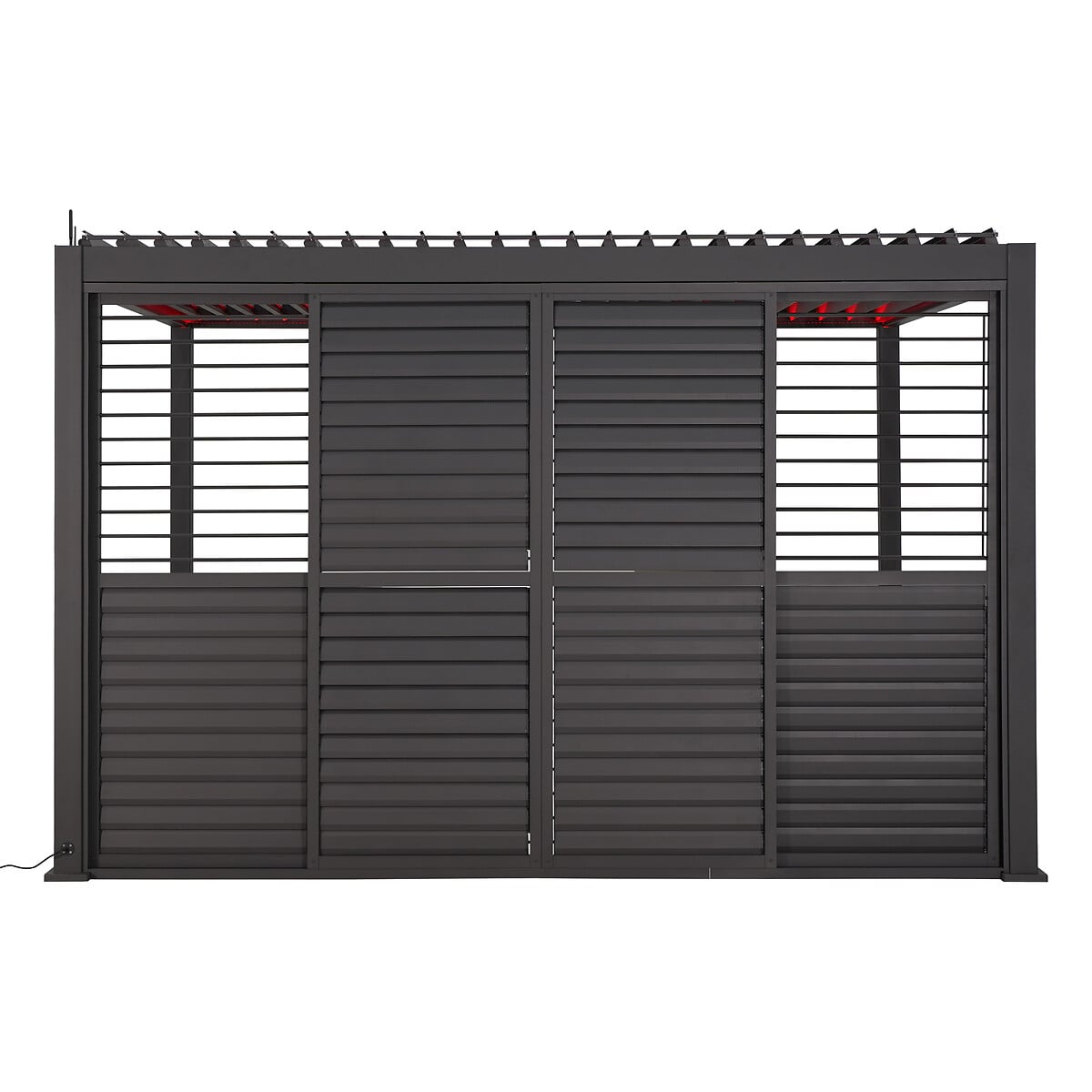 Persiana para p&eacute;rgola &Eacute;VORA cinza escuro 3m