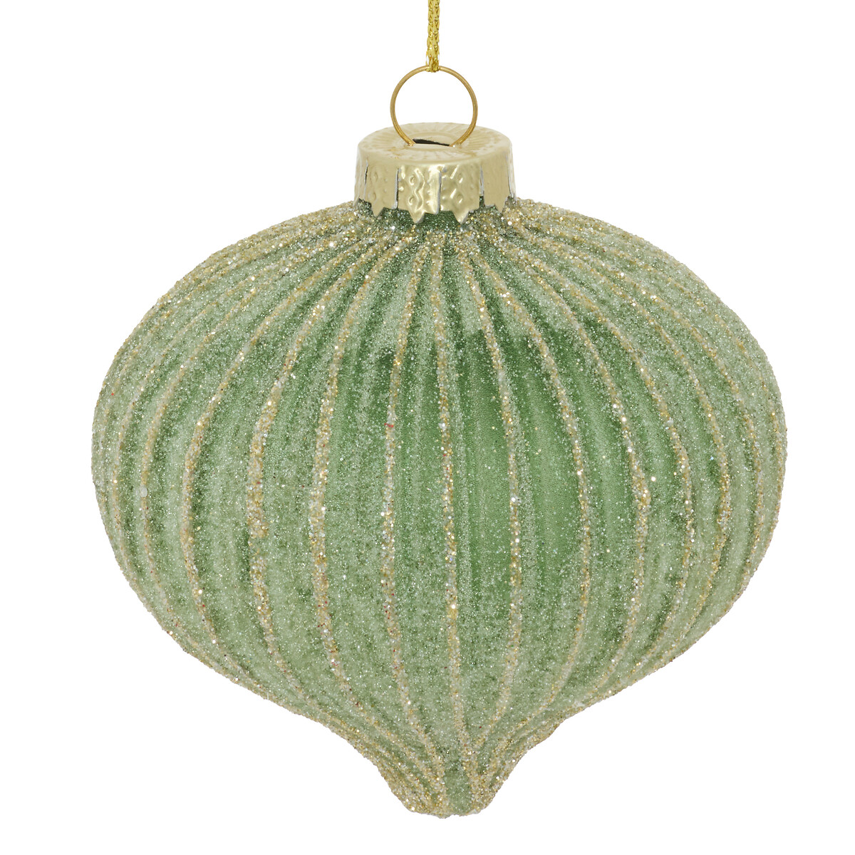 Bola de natal gota verde 8cm