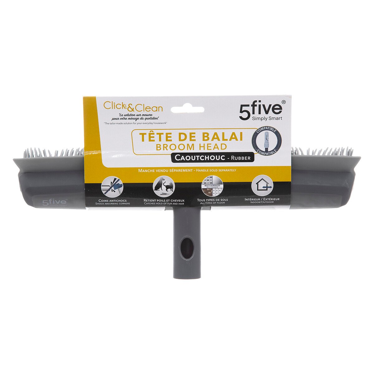 Vassoura antichoque com borracha CLICK