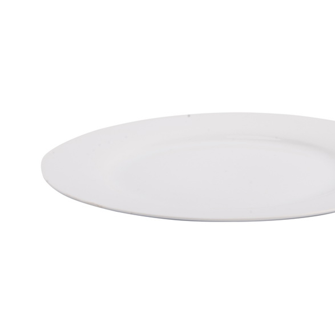 Prato raso GIZ branco em cerâmica 27cm