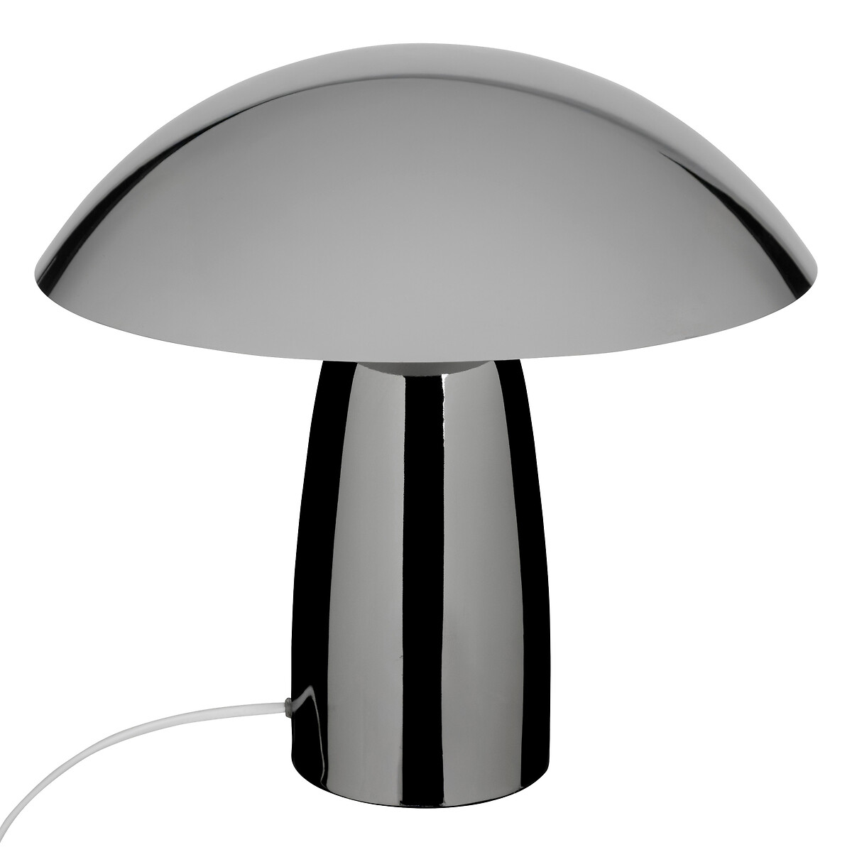Candeeiro de mesa cogumelo OMIA prateado em metal 34x36cm