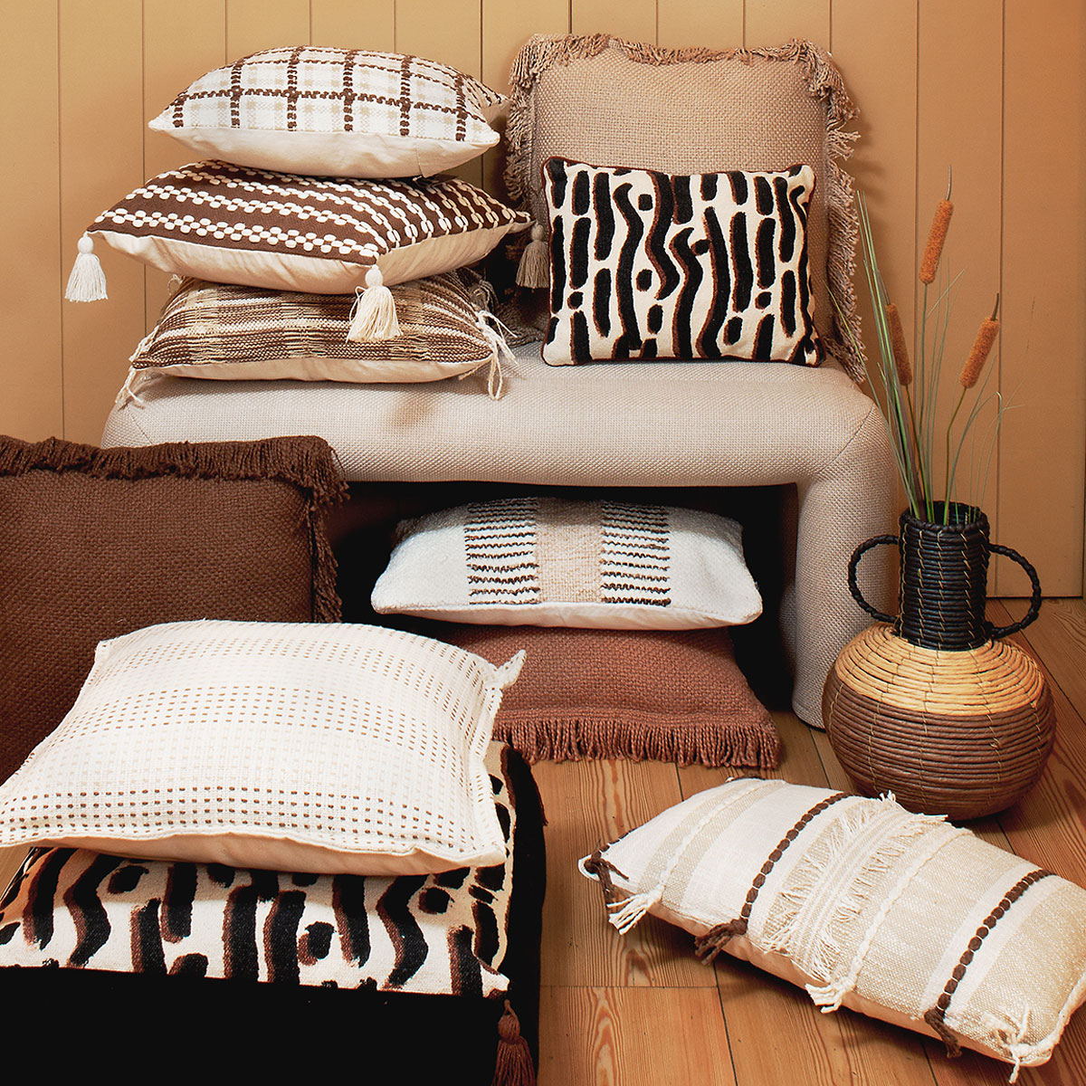 Coxim de chão WONJA multicolor 48x48x14cm