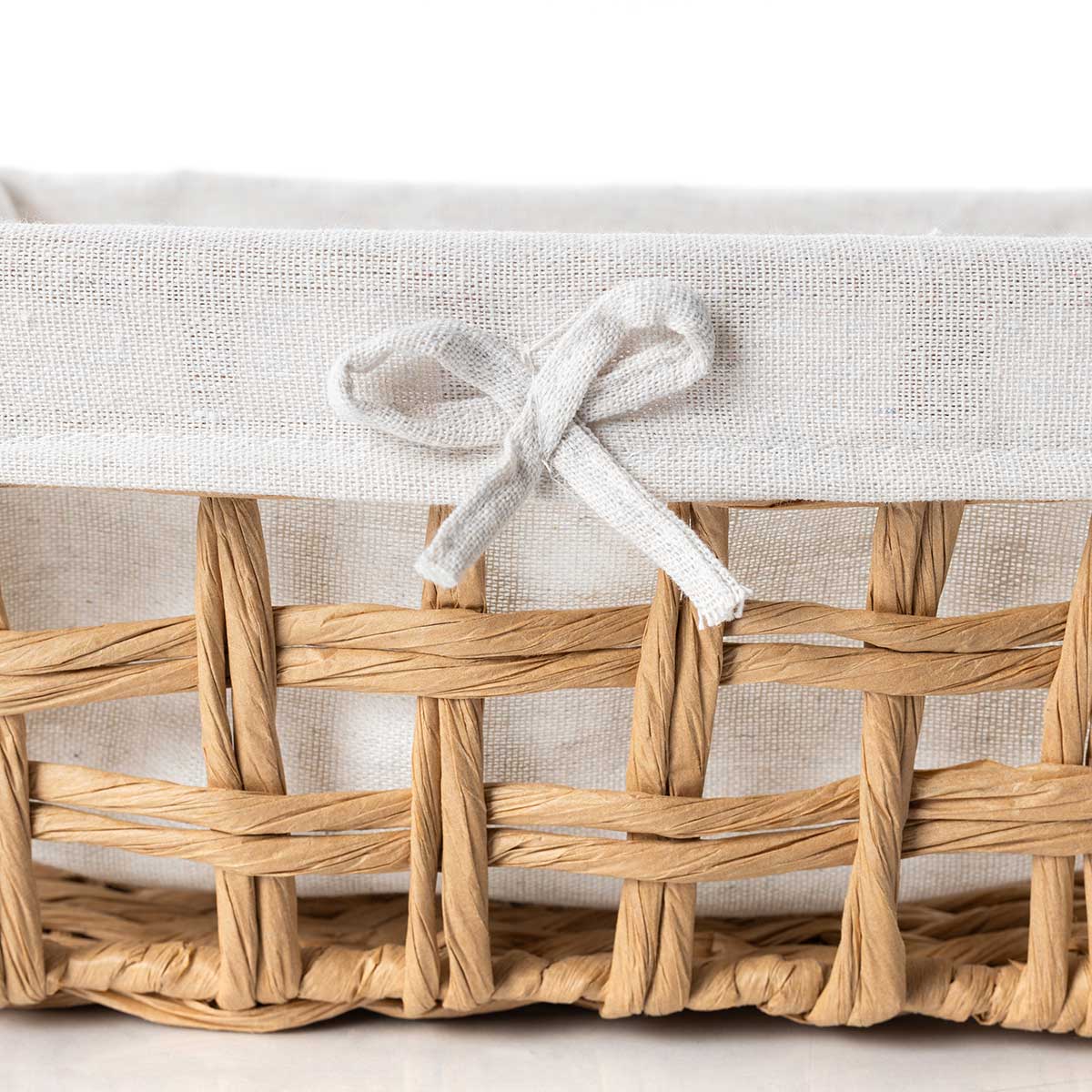 Cesto wc natural e linho 20x28cm,  Cesto wc natural e linho 20x28cm