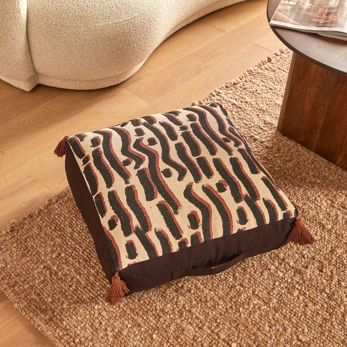 Coxim de ch&atilde;o WONJA multicolor 48x48x14cm