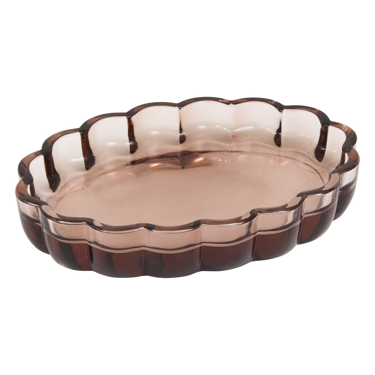 Saboneteira FLOREA castanho em vidro