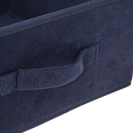 Caixa de arruma&ccedil;&atilde;o azul marinho veludo