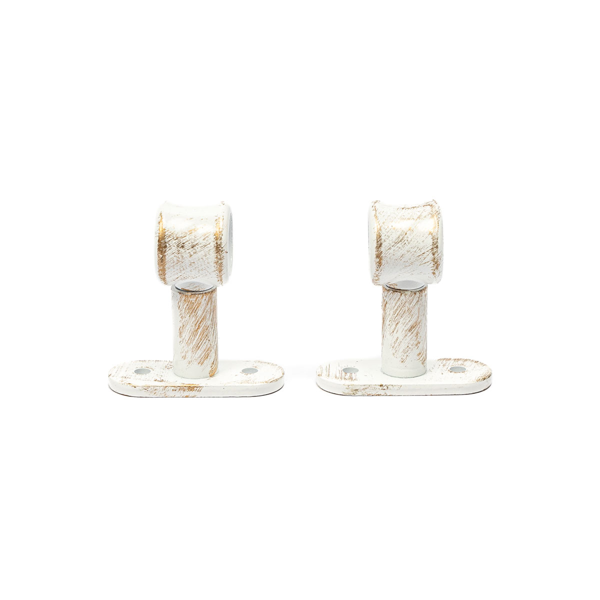 Conjunto 2 suportes simples branco 50mm