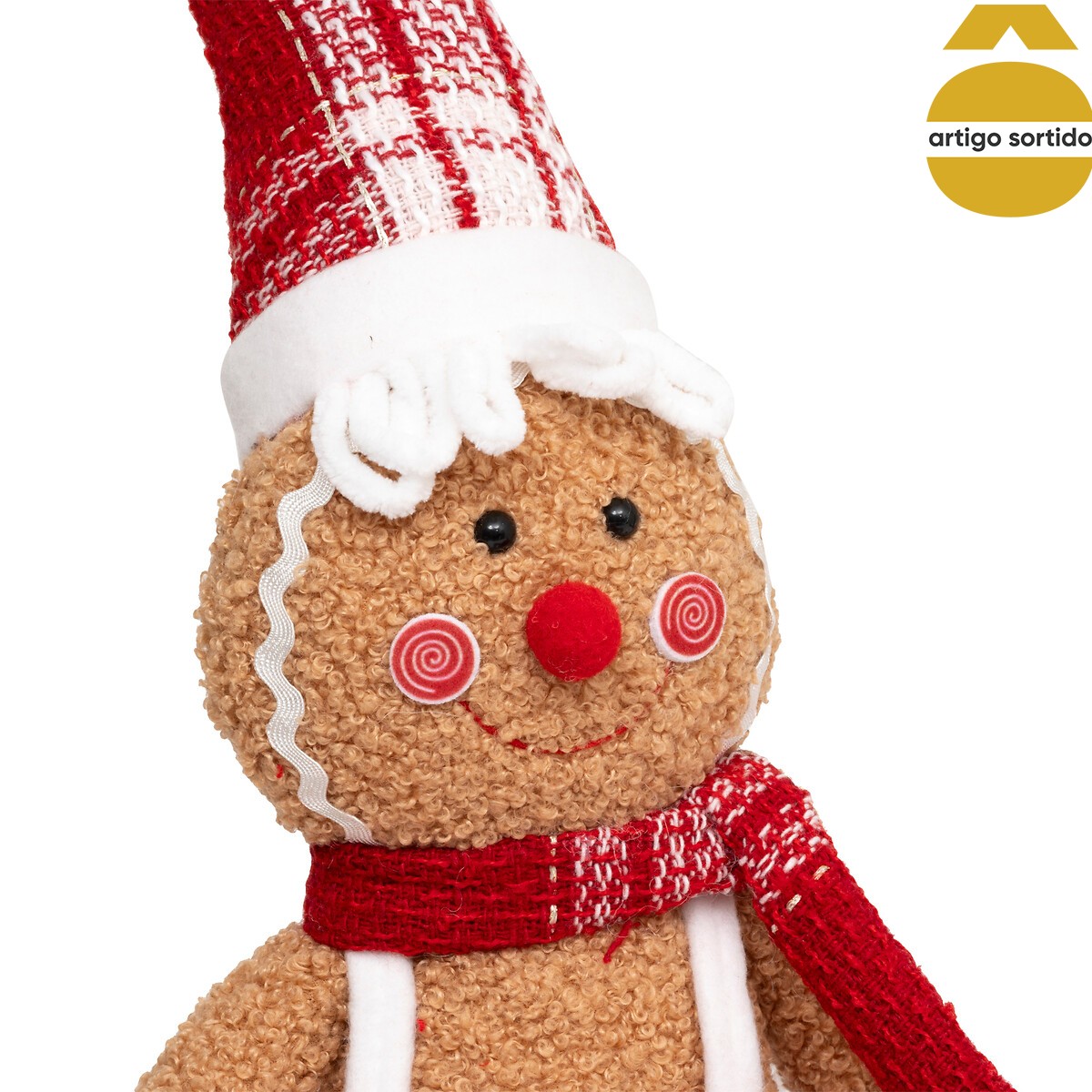 Figura bolacha de gengibre sentado 43cm