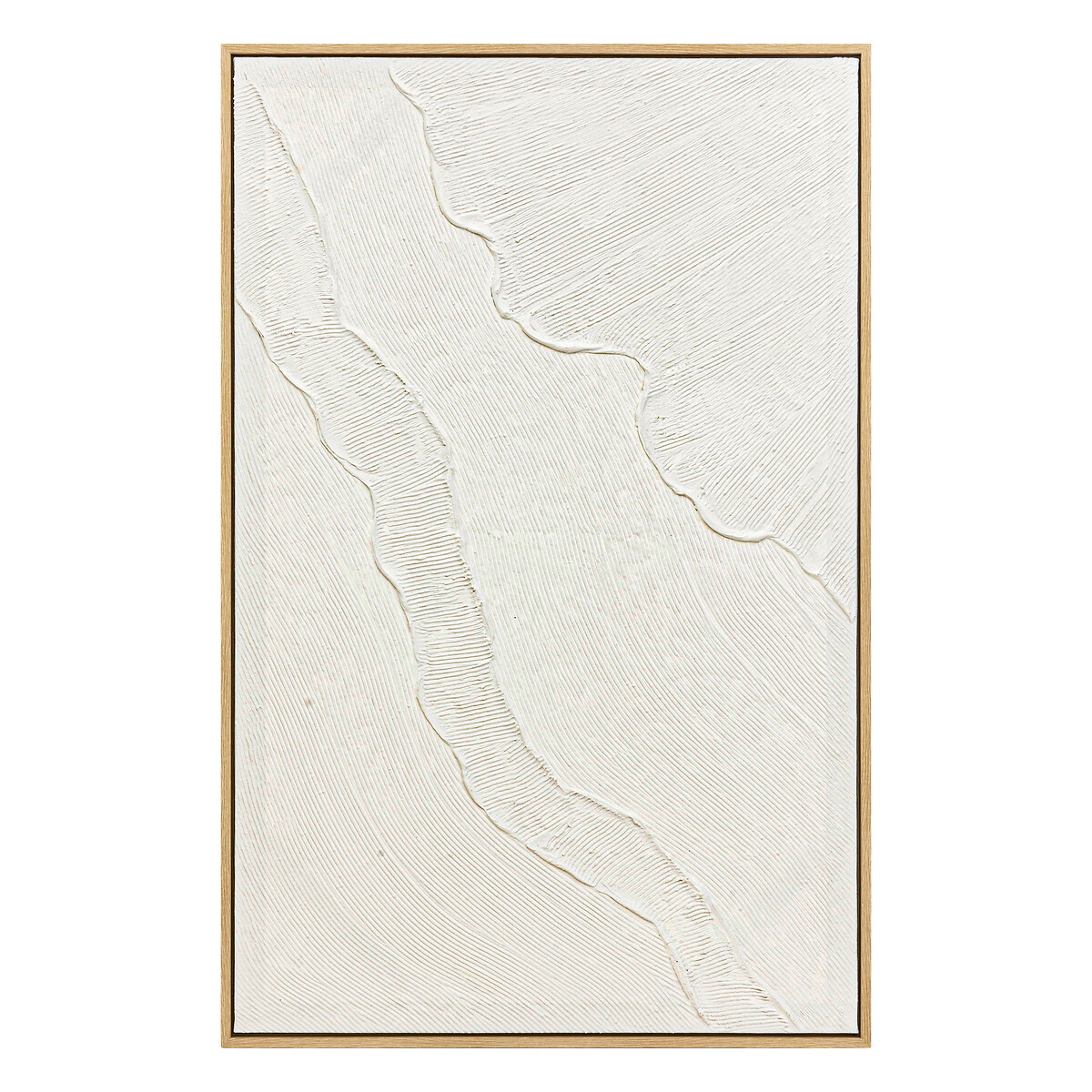 Quadro decorativo KOHANA com relevo branco