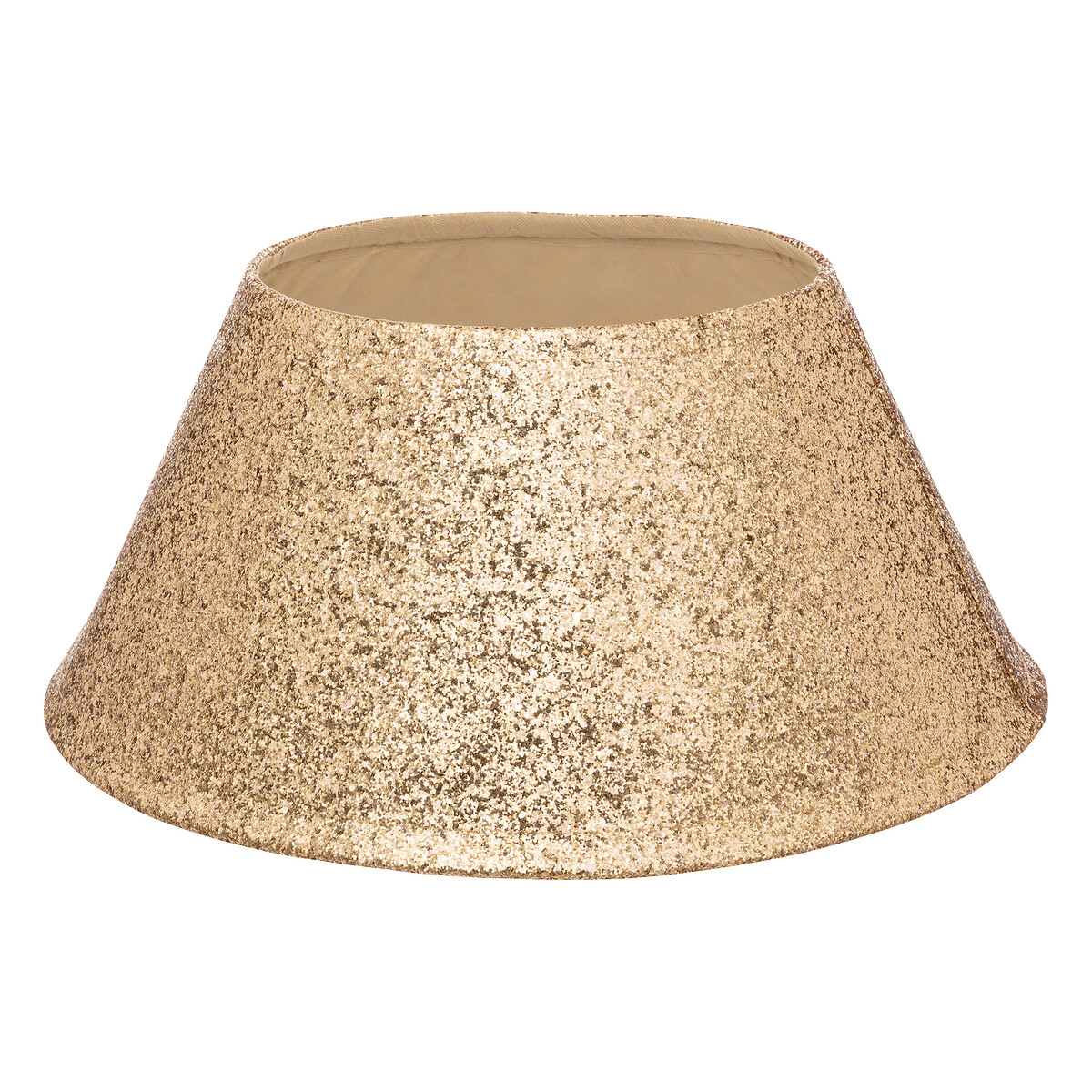 Base para &aacute;rvore com glitter dourado
