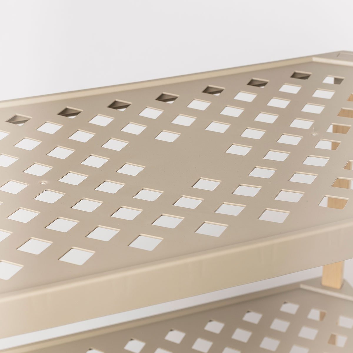 Estante retanguar com 4 n&iacute;veis bege