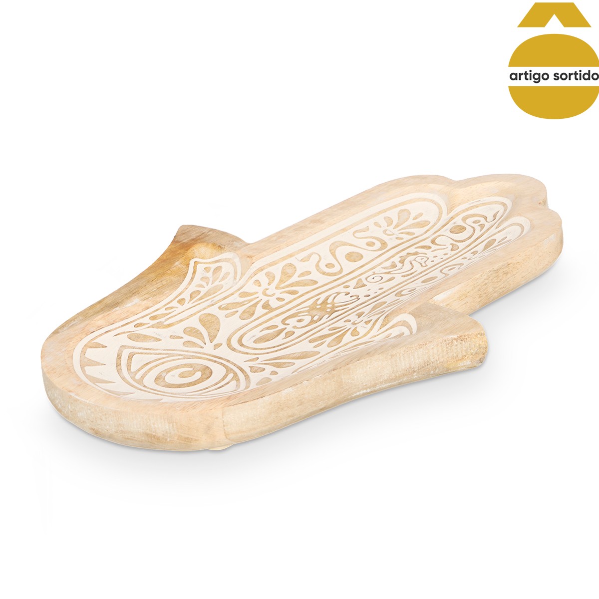 Despeja Bolsos Hams&aacute; Em Madeira Mango