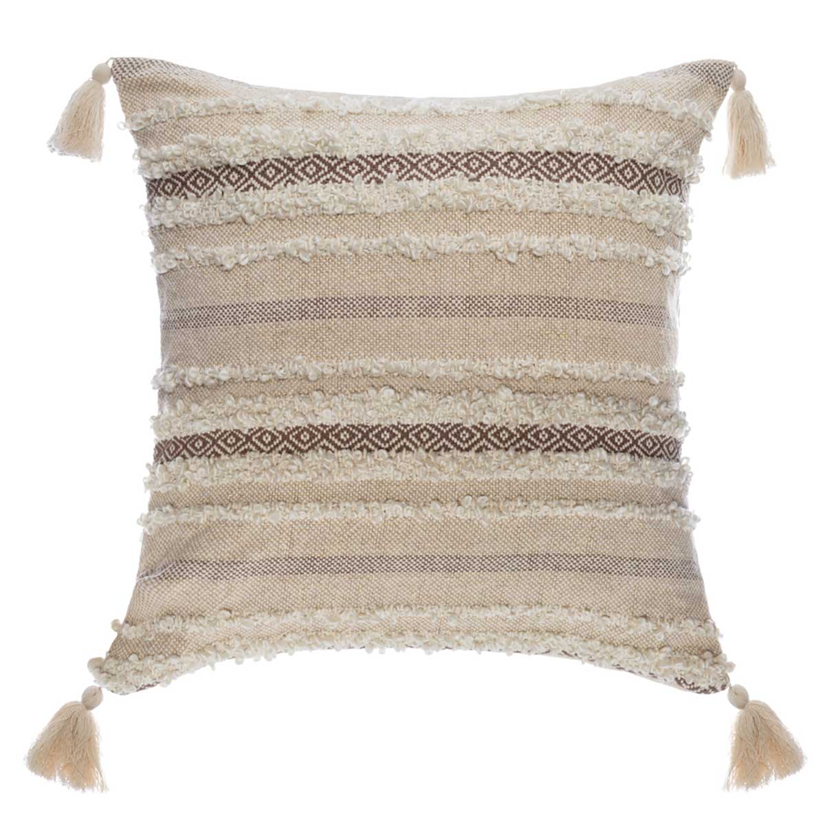 Almofada SHINE com pompons 59x59cm