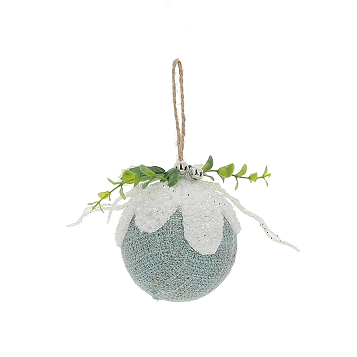 Bola com renda azul e branca 8cm