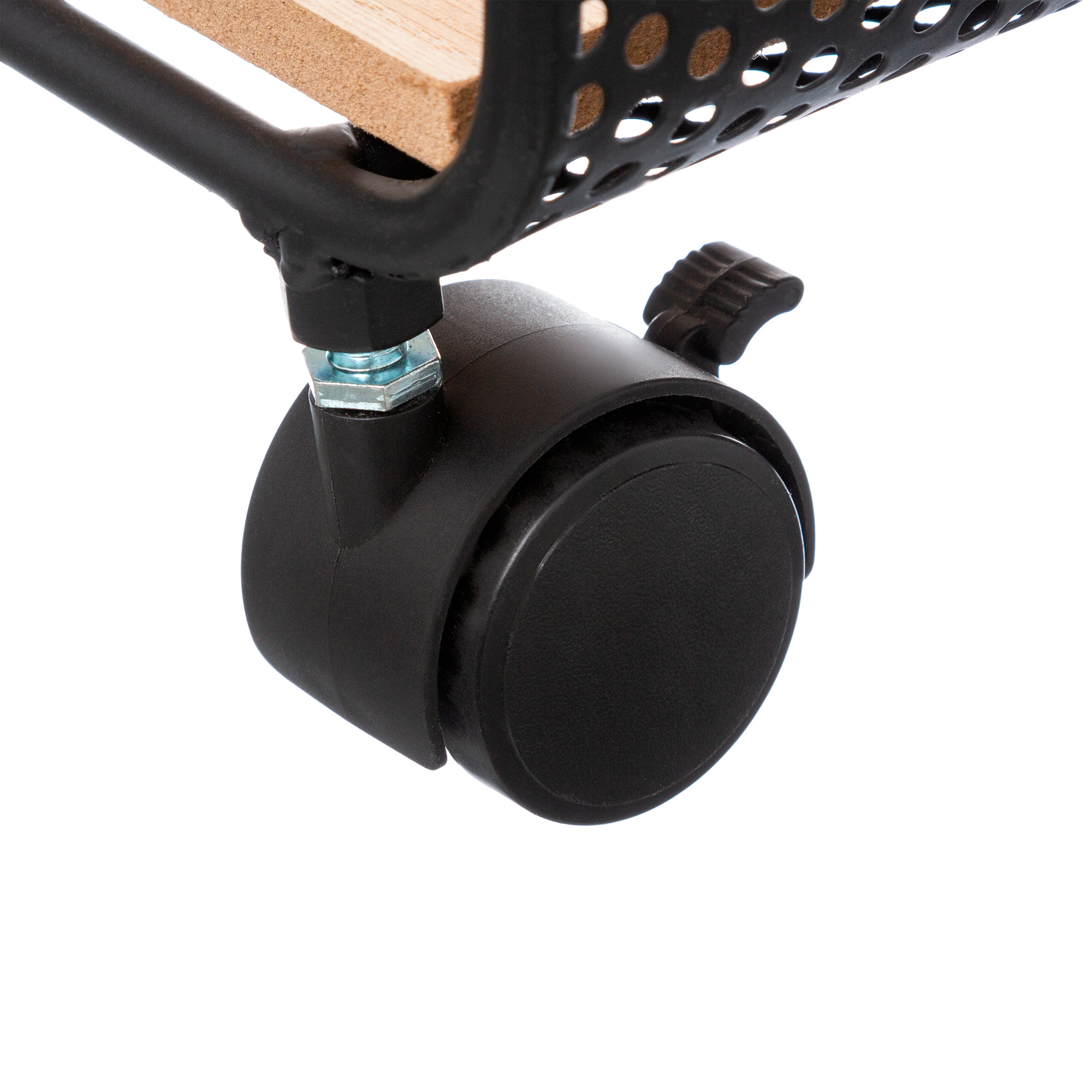 Estante com 2 prateleiras em madeira e metal