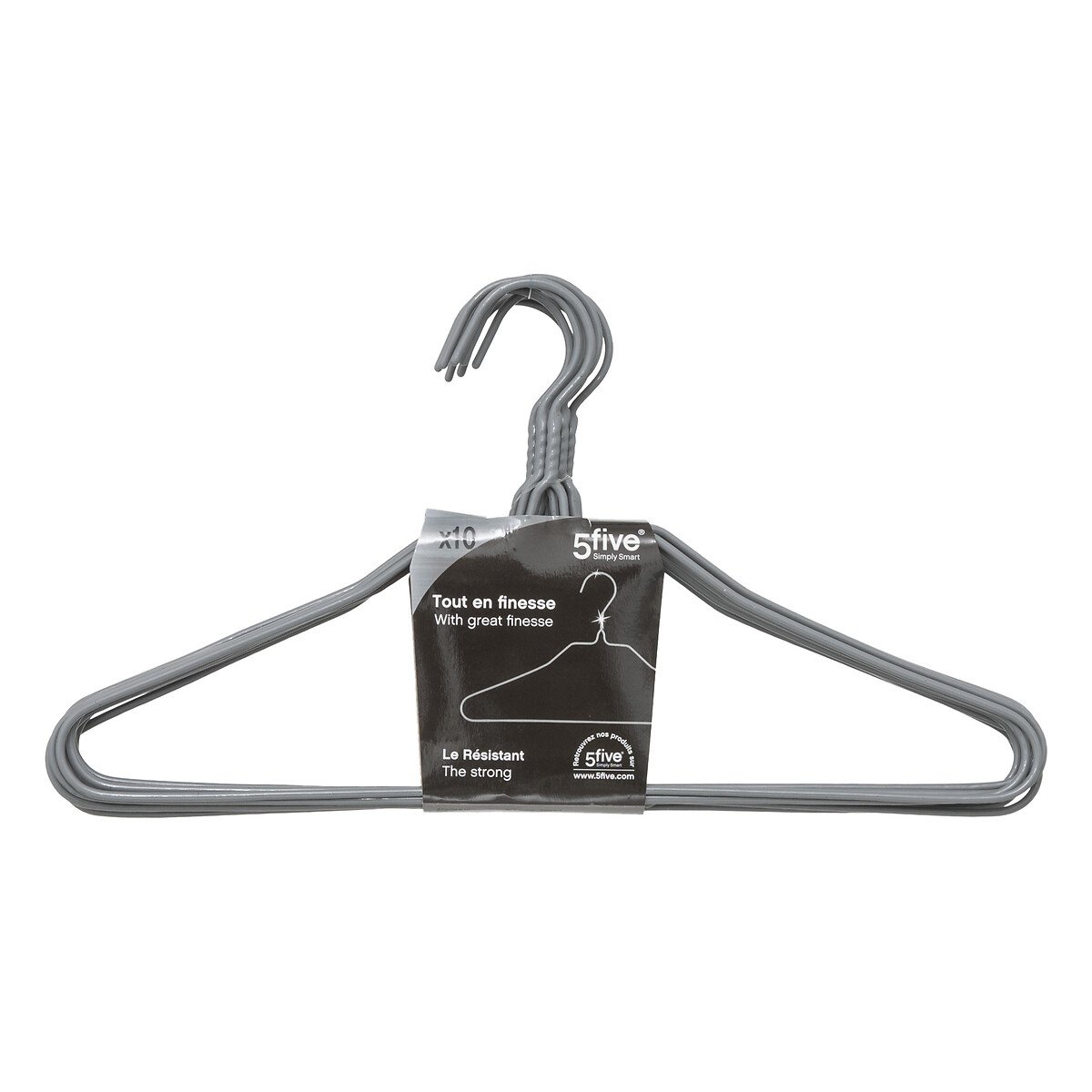 Conjunto de 10 cabides em metal