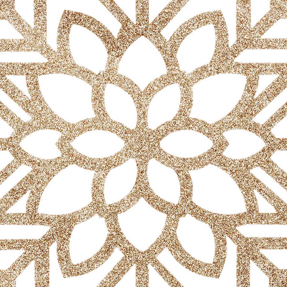 Individual de mesa FLOCO de neve dourado 42cm