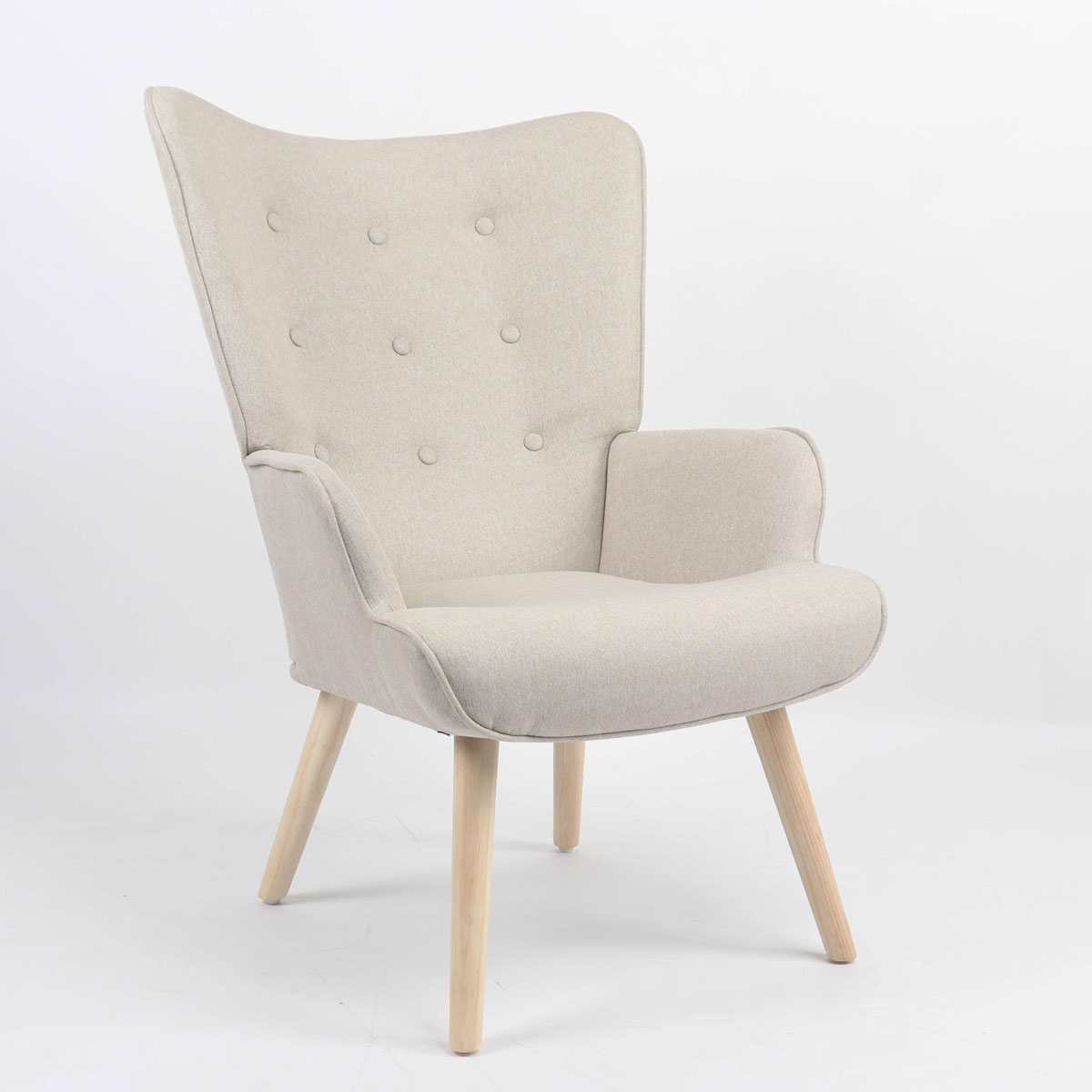 Poltrona TIFFANY bege em tecido