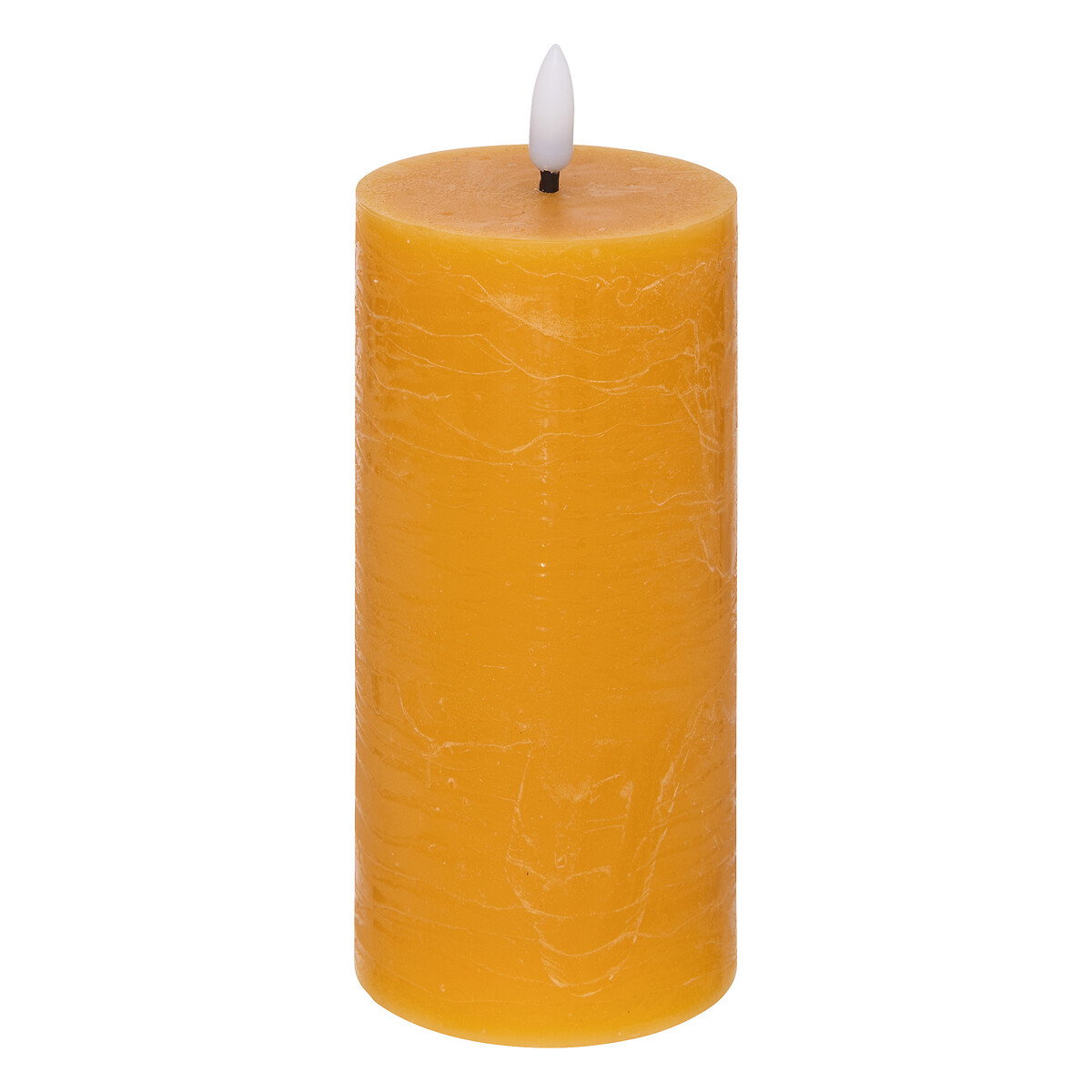 Vela led cil&iacute;ndrica MOLIA amarela 17,5cm