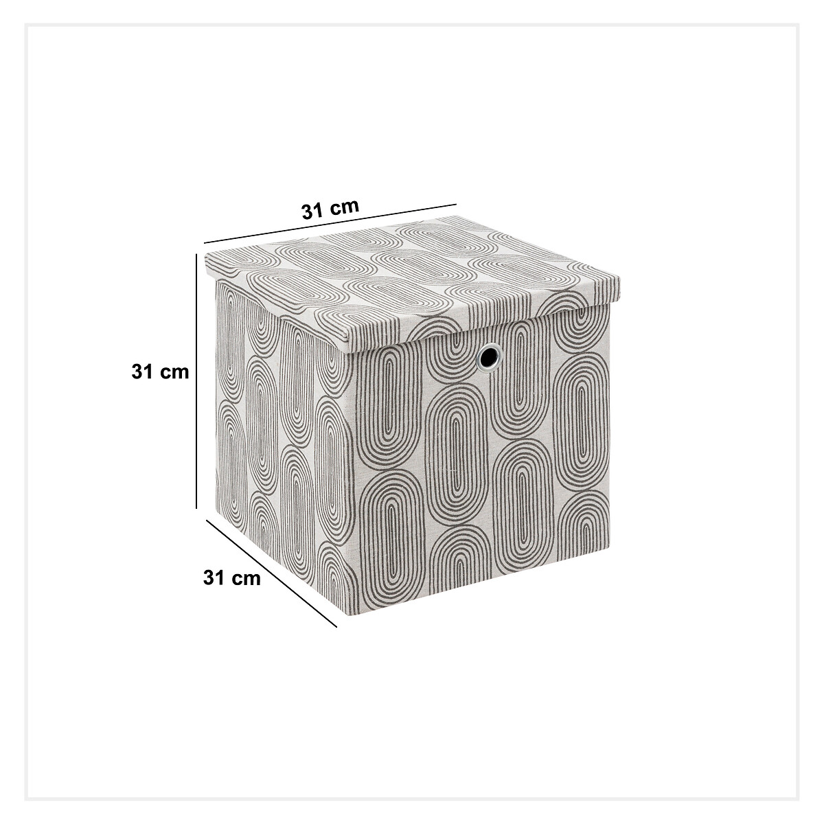 Caixa de arruma&ccedil;&atilde;o com padr&atilde;o 31x31cm