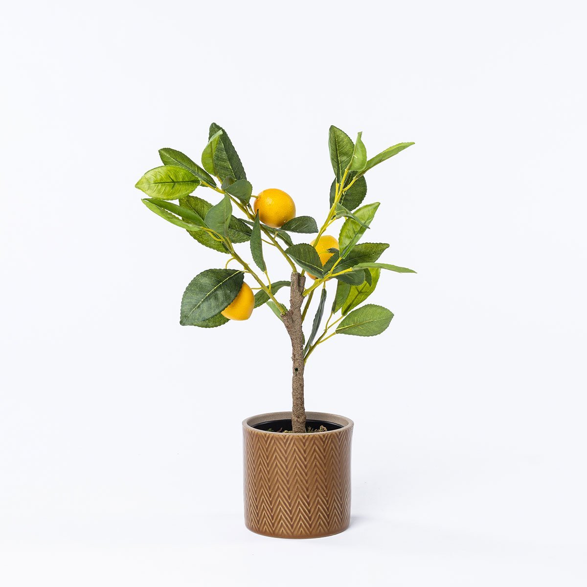 Vaso de cer&acirc;mica ZIG ZAG caramelo esverdeado 11cm